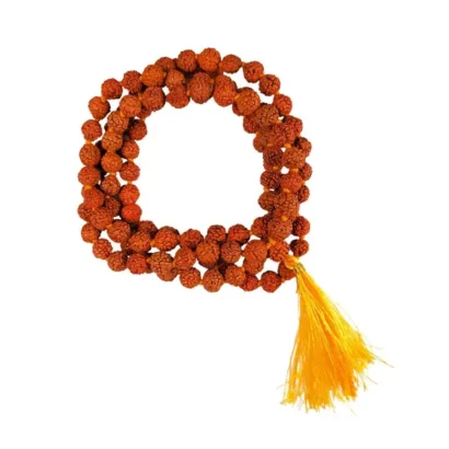 Multicolor Authentic Panchamukhi (Five-Faced) Rudraksha Japa Mala 108 + 1 Small Beads Original For Daily Mantra Jaap, Wear And Pooja